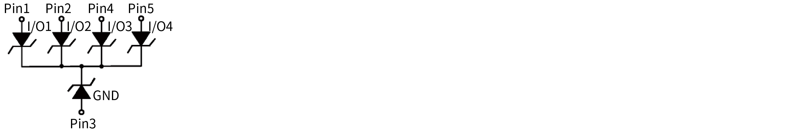 YINT ESD二極管功能圖DFN2510 NRESDLLC5V0D25B系列